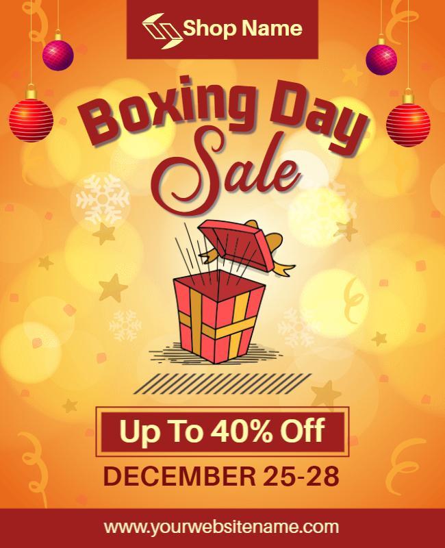 Saffron Mango Boxing Day Flyer Template