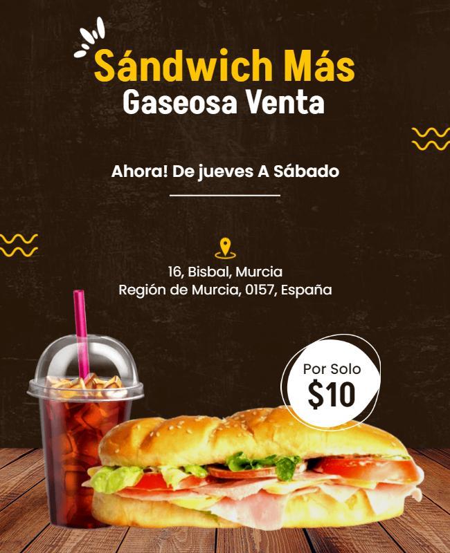 Sandwich and Soda Meal Deal Flyer Template