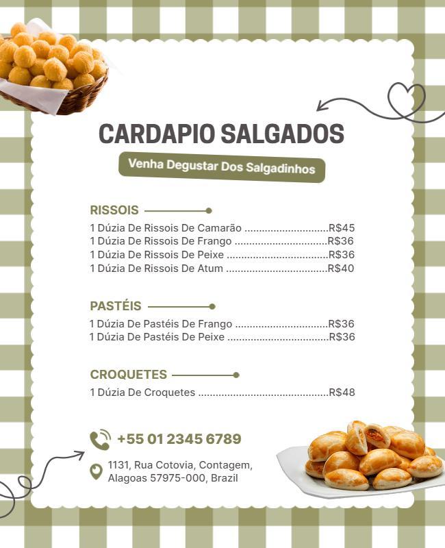 Savory Snacks Menu Promotion Flyer Template