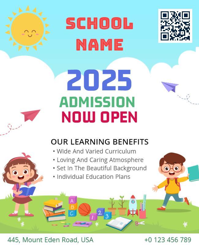 School Admission Open Kids Flyer Template