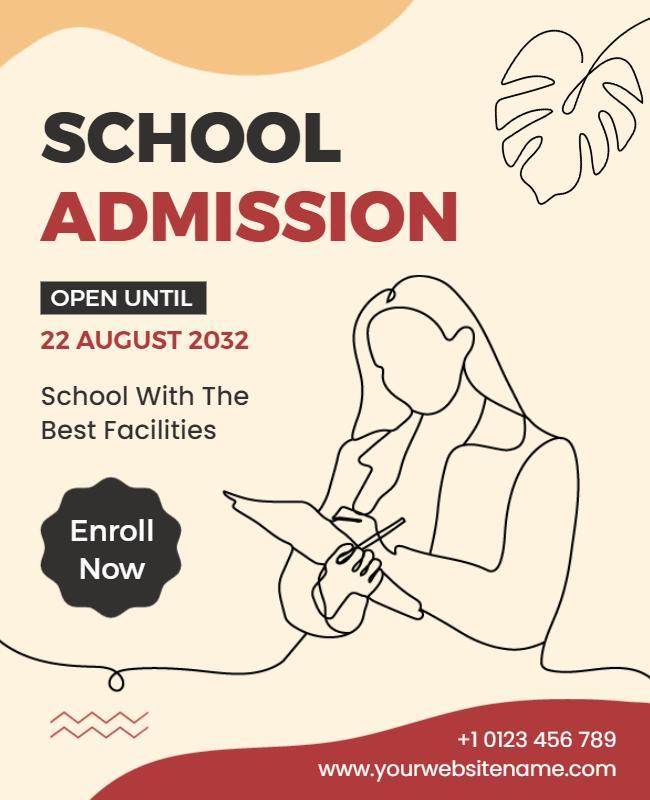 School Admission Promotion Flyer Template