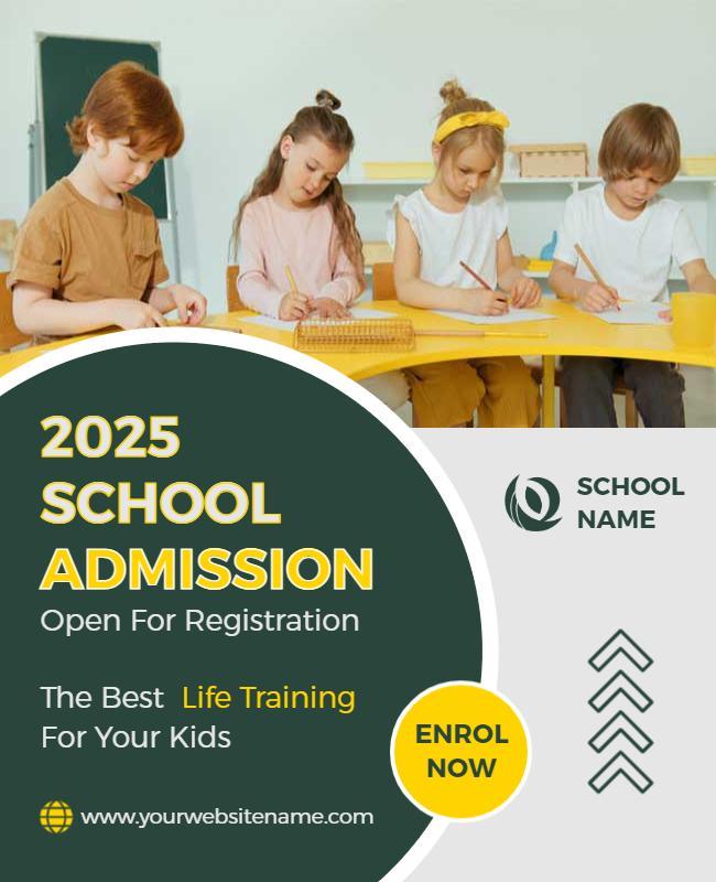 School Admission Registration Flyer Template