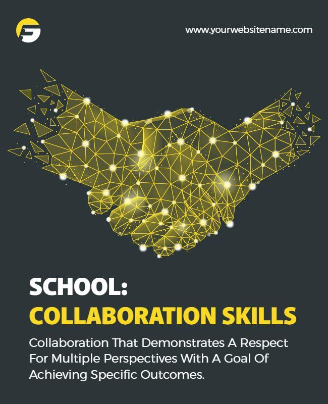 School Collaboration Skills Workshop Flyer Template