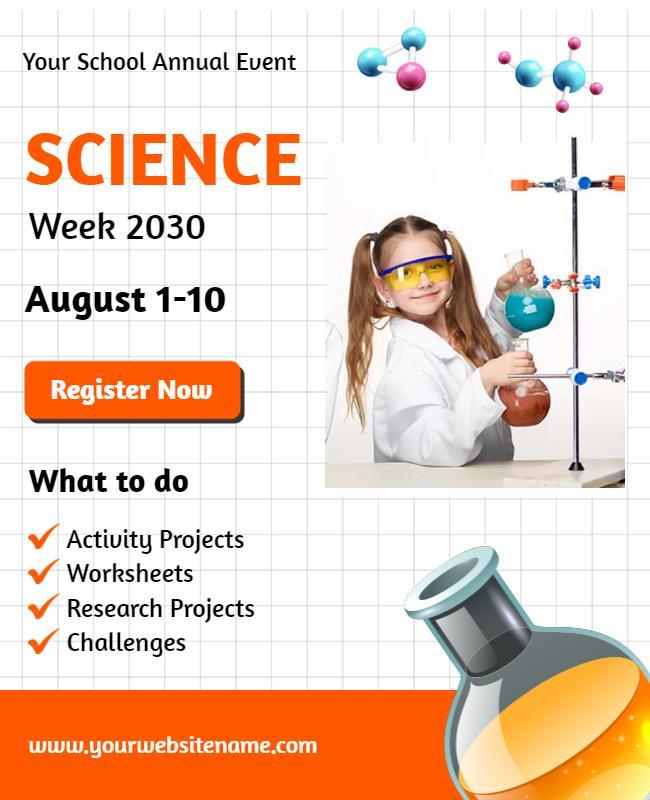 School Science Week Event Flyer Template