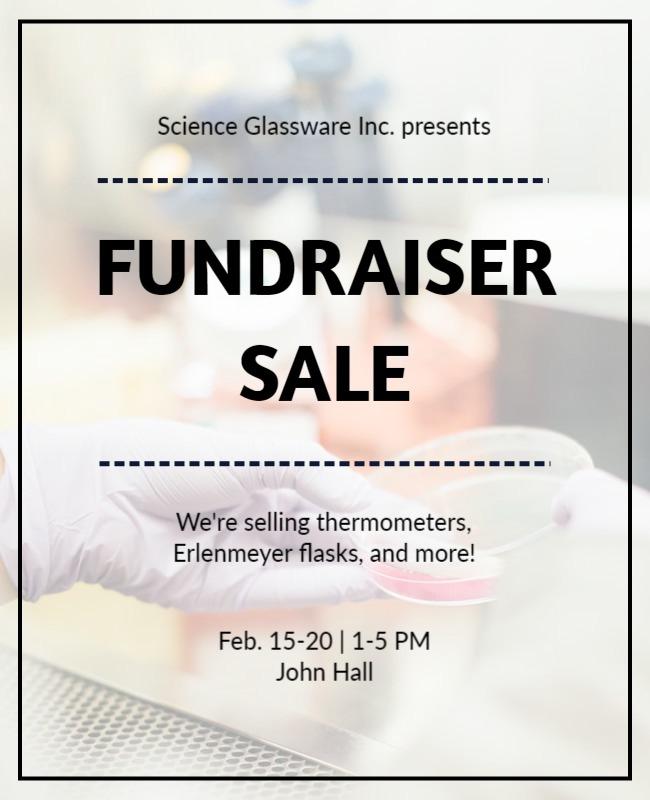 Science Glassware Fundraiser Sale Flyer Template