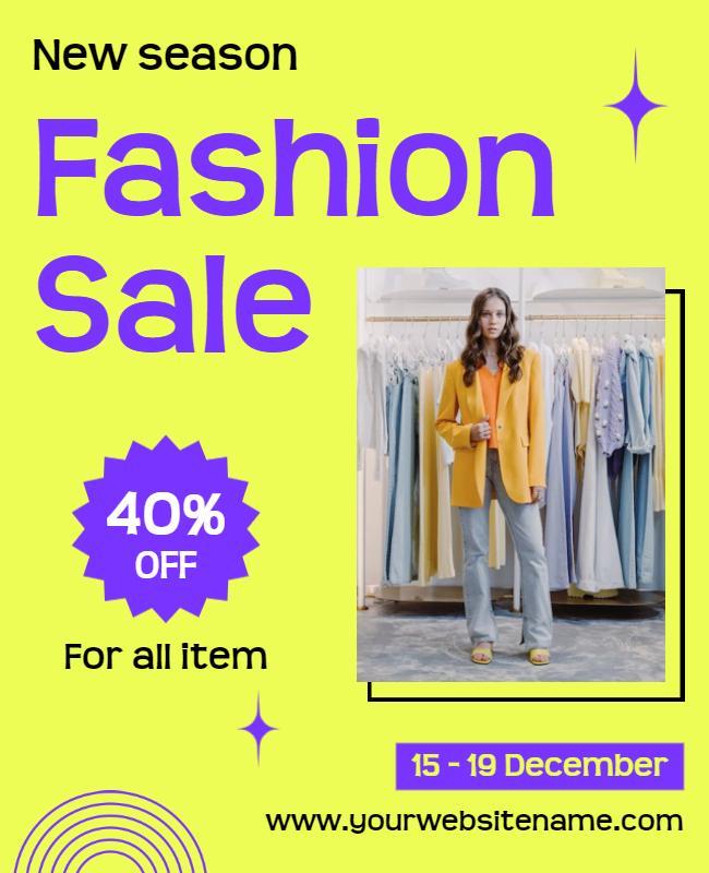 Seasonal Fashion Sale Discount Flyer Template