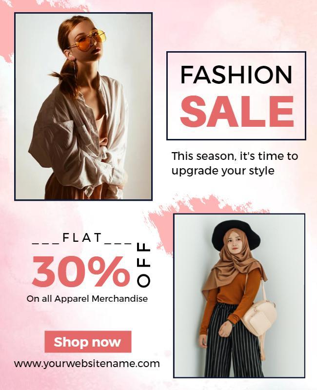 Seasonal Fashion Sale Promotion Flyer Template