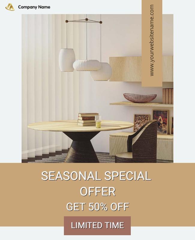 Seasonal Furniture Sale Promotional Flyer Template