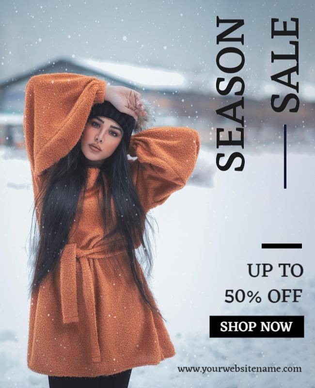 Seasonal Winter Fashion Sale Flyer Template