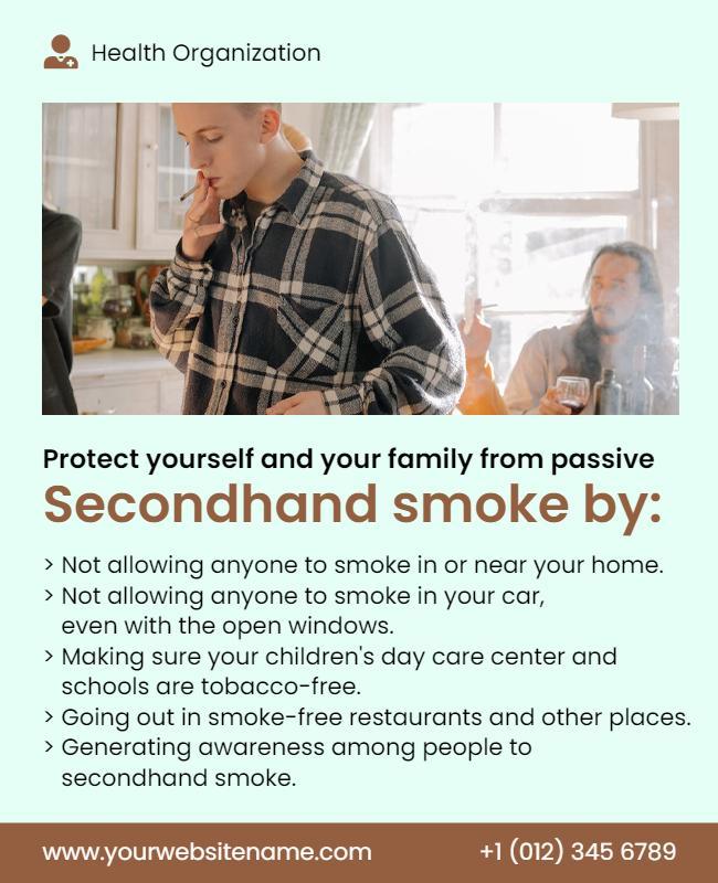 Secondhand Smoke Awareness Flyer Template