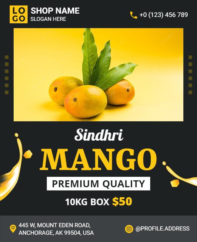 Sindhri Mango Sale Promotion Flyer Template