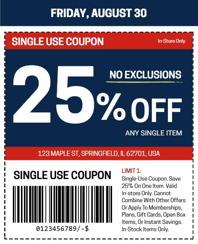 Single Use Discount Coupon Barcode Flyer Template