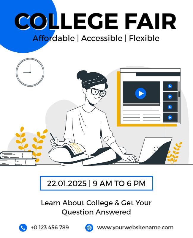 Sketch College Fair Poster Template