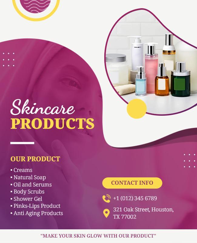 Skincare Product Promotion Flyer Template