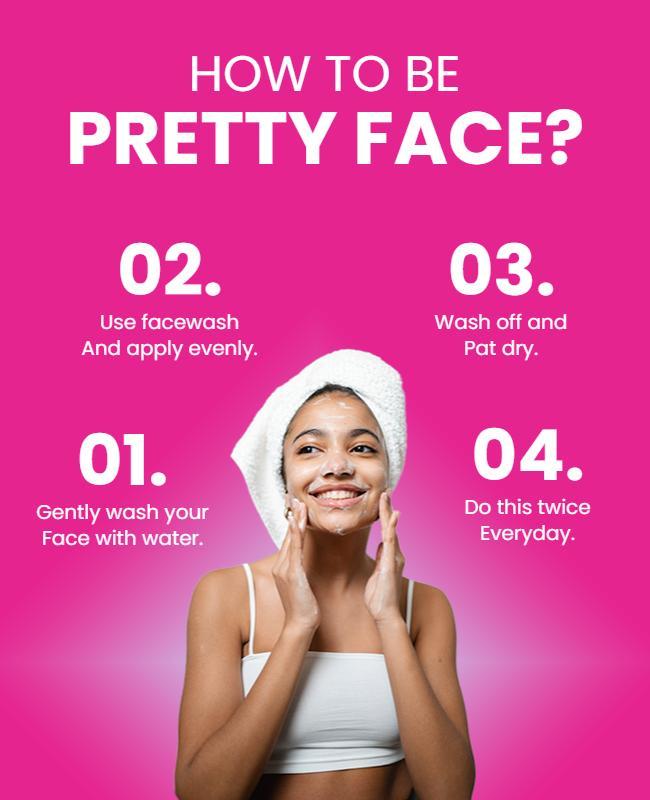 Skincare Routine Tips Flyer Template