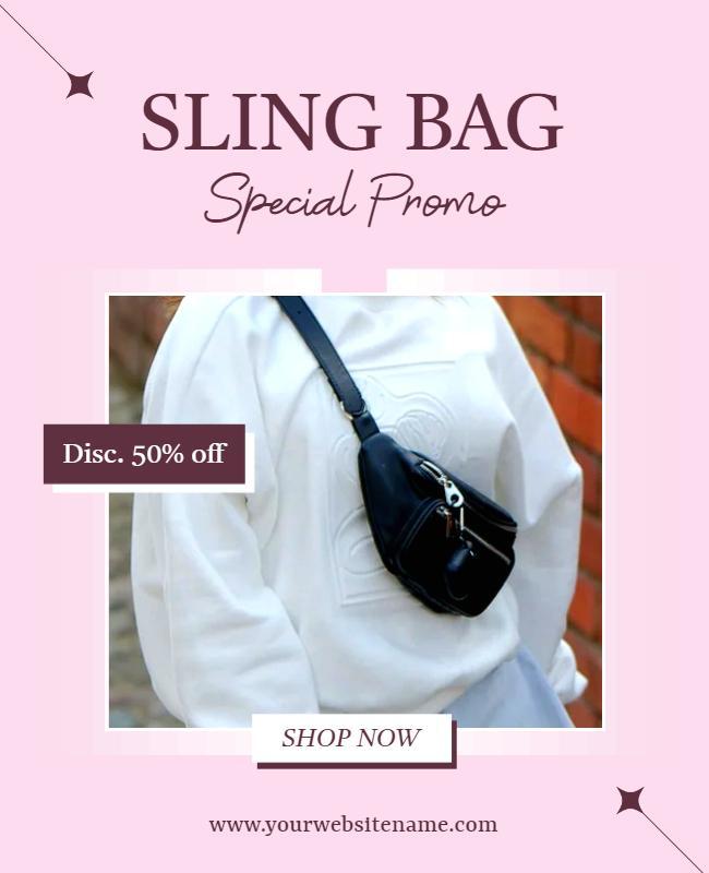 Sling Bag Promotional Discount Flyer Template