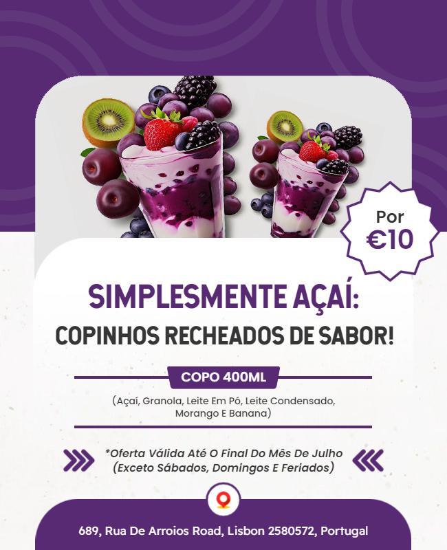 Smoothie Flavor Promotion Flyer Template