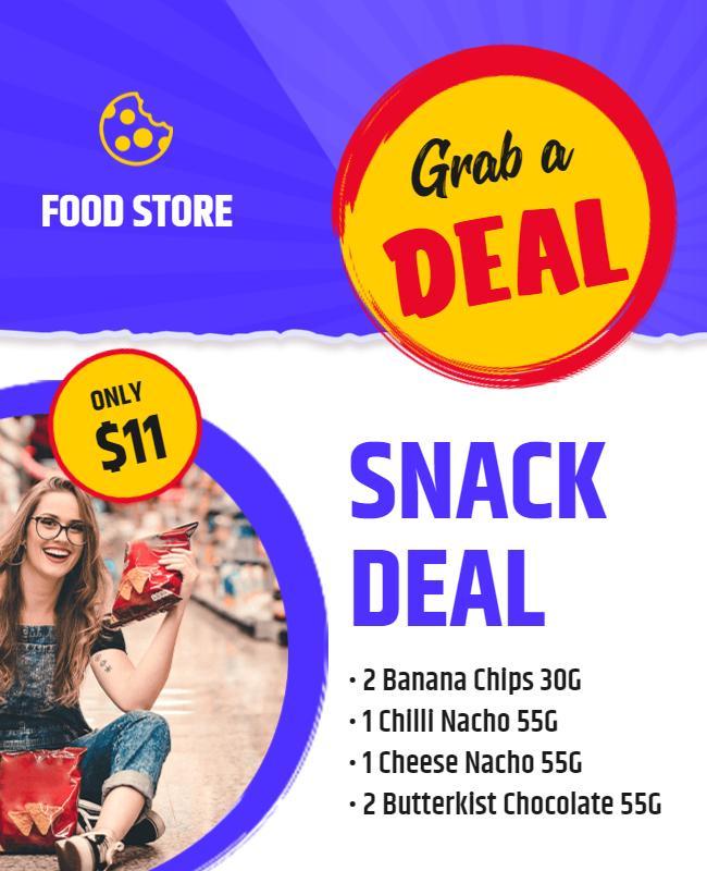 Snack Deal Promotion Flyer Template