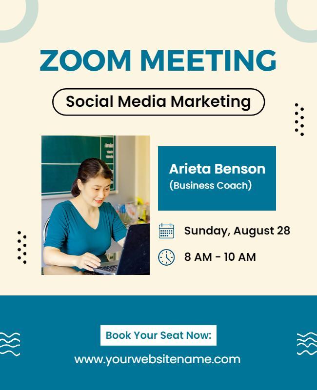 Social Media Marketing Zoom Meeting Flyer Template