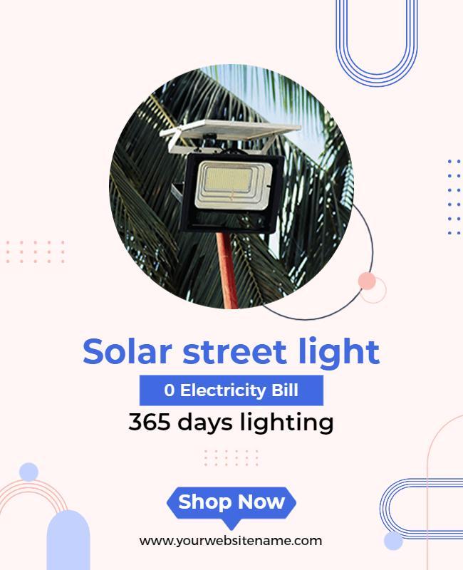 Solar Street Light Advertisement Flyer Template