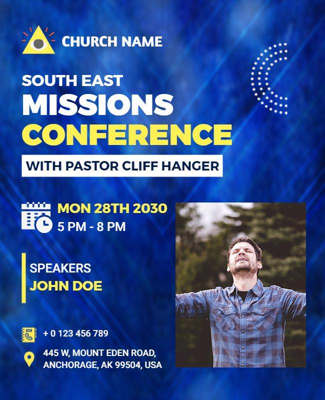 South East Church Missions Conference Flyer Template