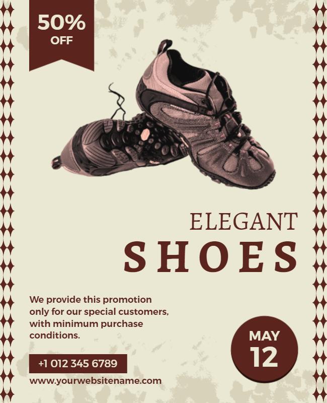 Special Discount on Shoes Promotional Flyer Template