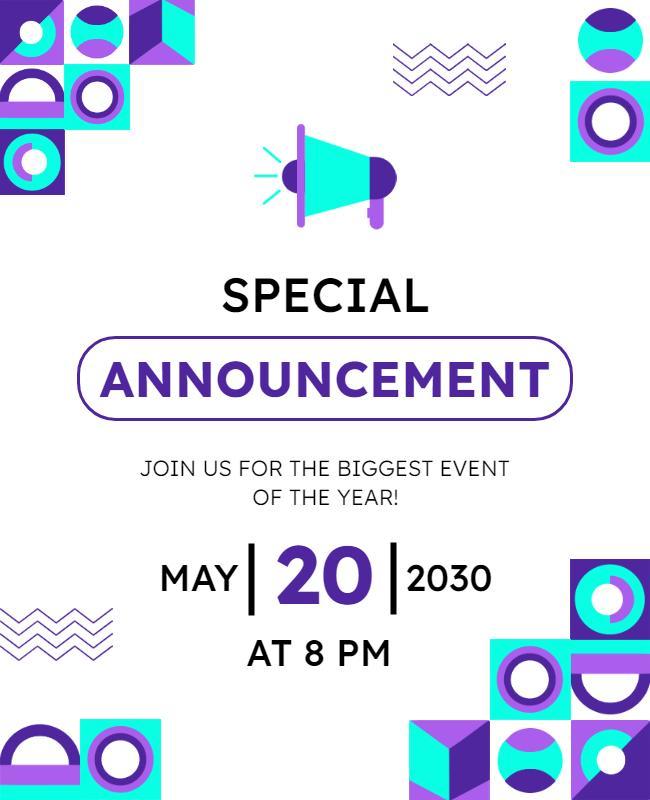 Special Event Announcement Flyer Template