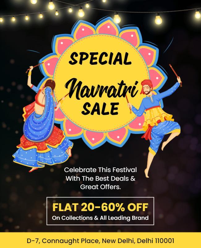 Special Navratri Festival Sale Flyer Template