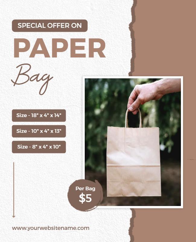 Special Offer on Brown Paper Bags Flyer Template