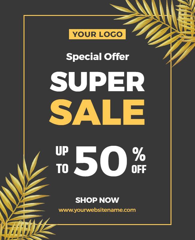 Special Offer Super Sale Promotional Flyer Template