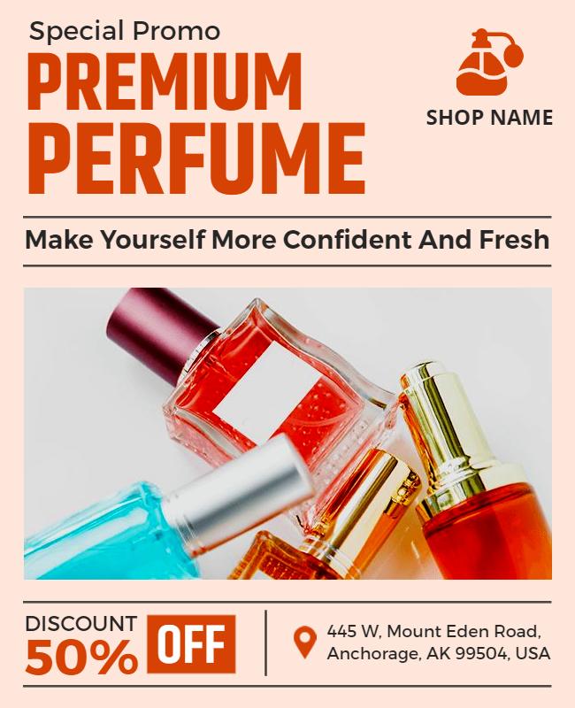 Special Perfume Promotion Discount Flyer Template