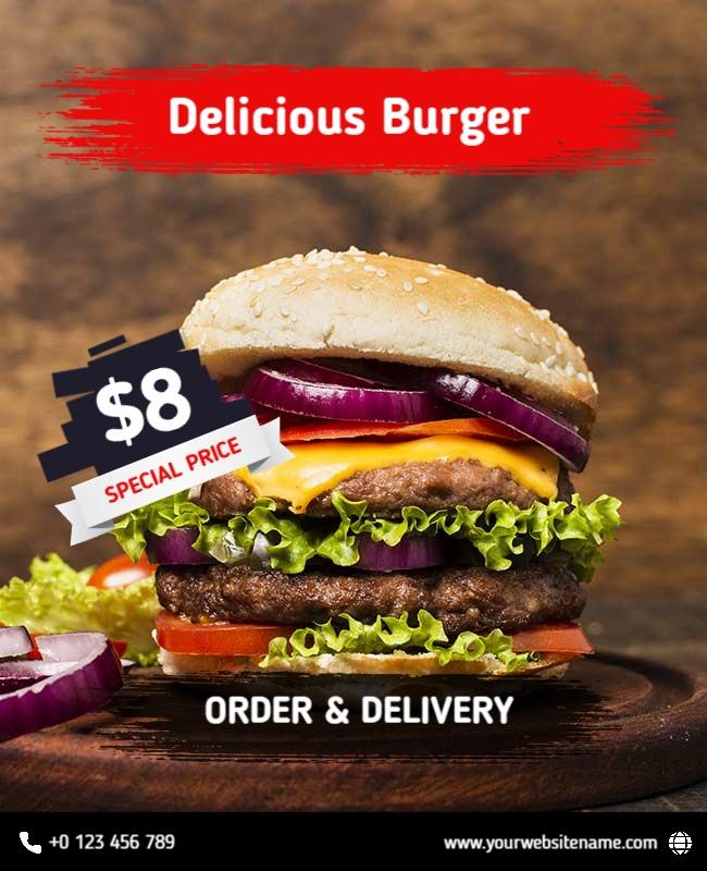 Special Price Burger Deal Flyer Template