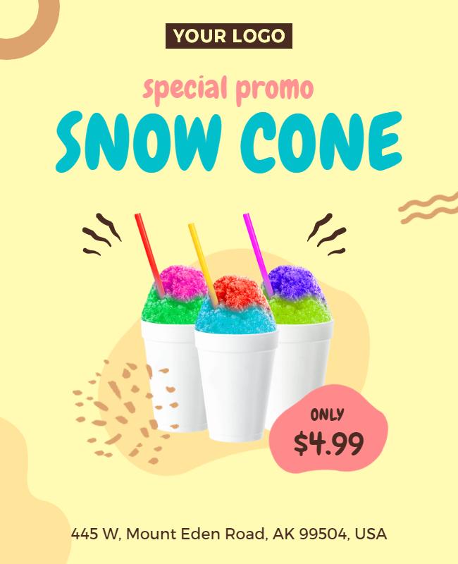 Special Promo Snow Cone Sale Flyer Template