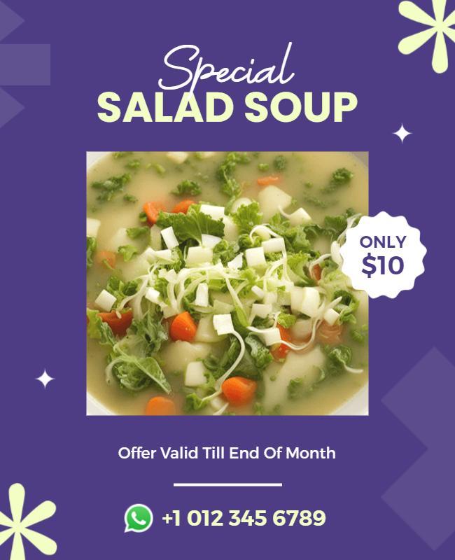 Special Salad Soup Promotional Flyer Template