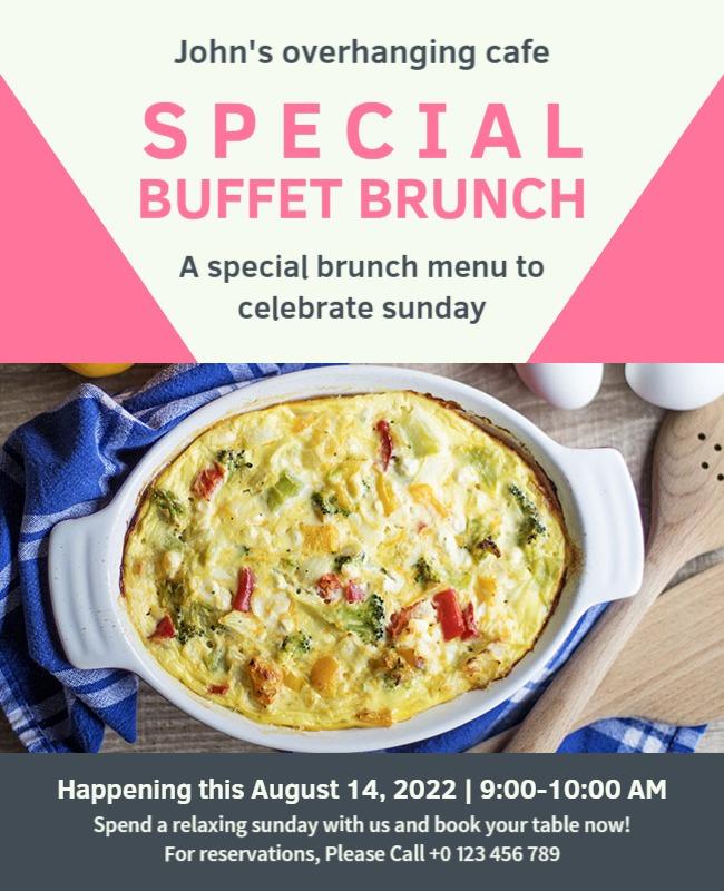 Special Sunday Brunch Buffet Flyer Template