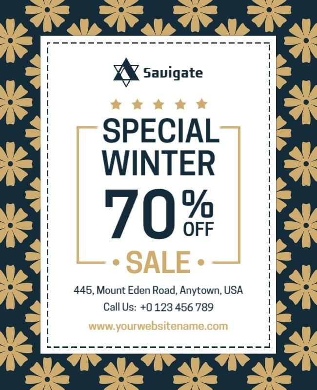 Special Winter Discount Sale Flyer Template