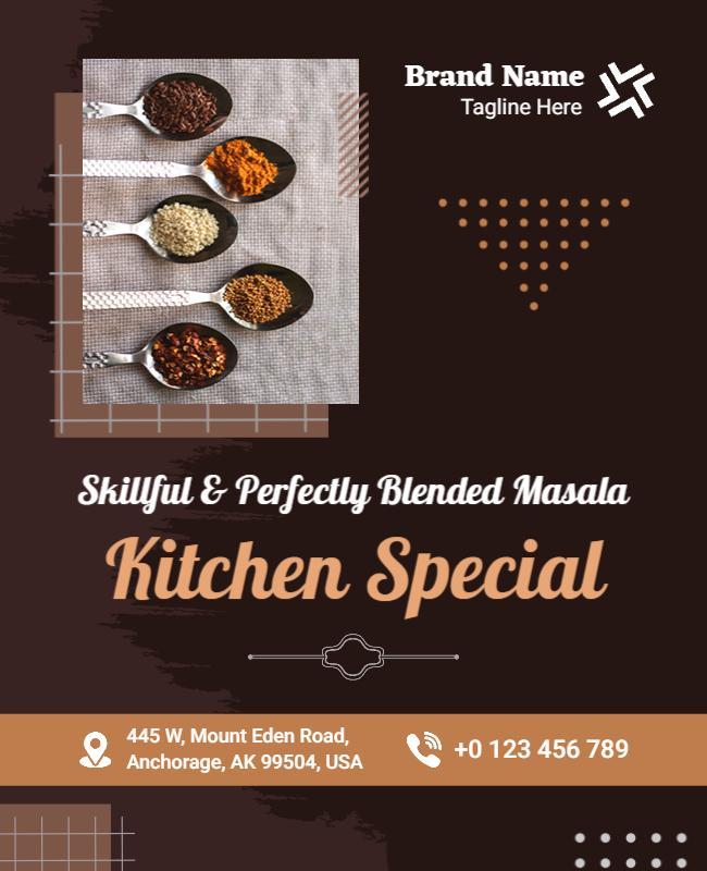 Spice Blending Kitchen Event Flyer Template