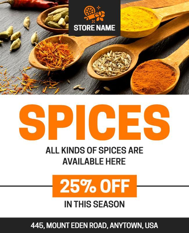 Spices Offer Flyer Design Template