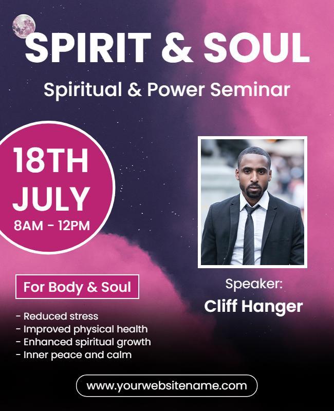 Spiritual and Power Seminar Event Flyer Template