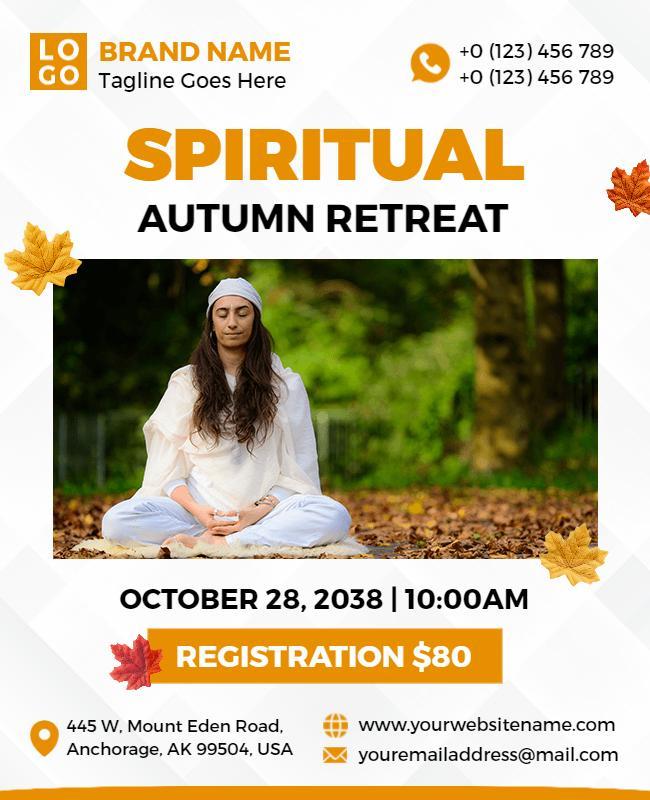 Spiritual Autumn Retreat Event Flyer Template