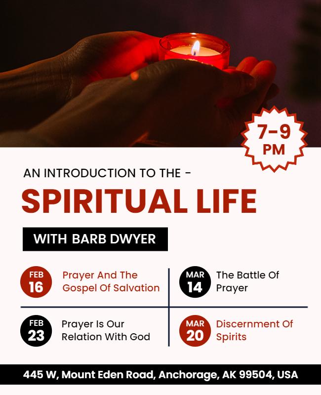 Spiritual Life Workshop Series Flyer Template