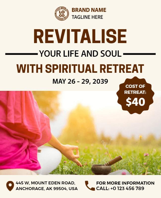 Spiritual Retreat Wellness Experience Flyer Template