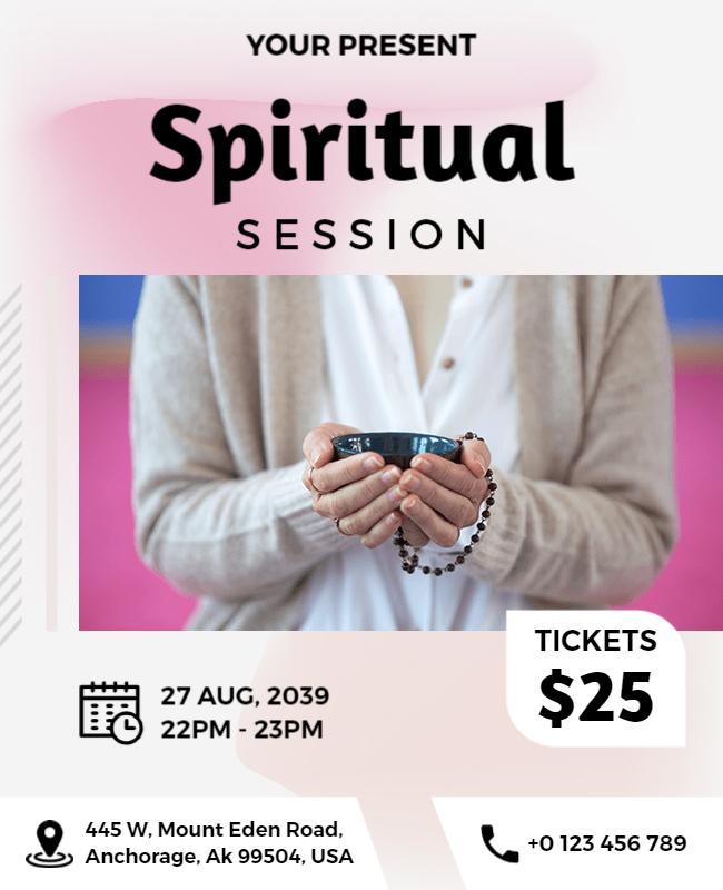 Spiritual Session Meditation Event Flyer Template