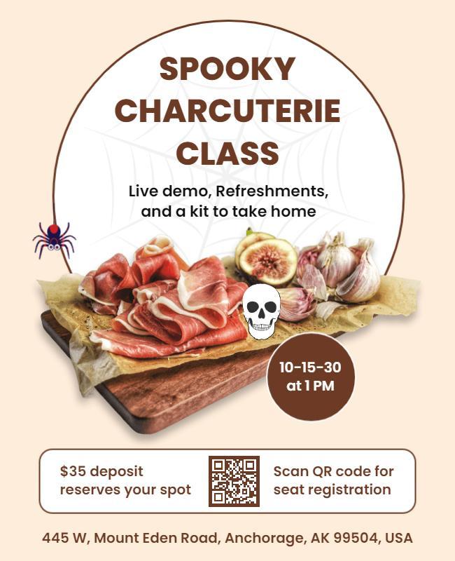 Spooky Charcuterie Class Event Flyer Template