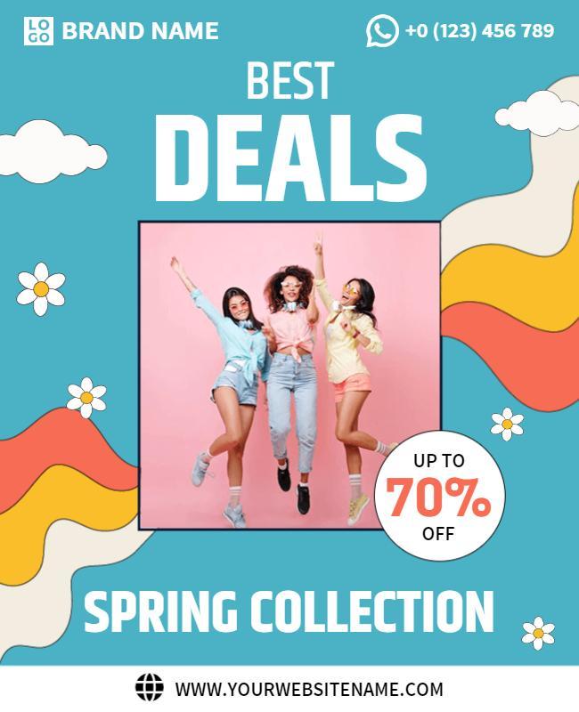 Spring Collection Fashion Deals Flyer Template