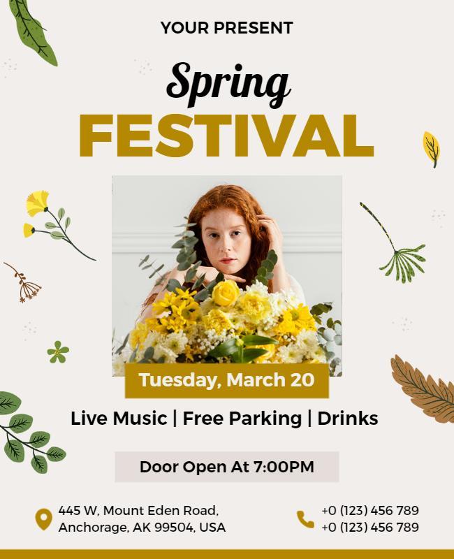 Spring Festival Celebration Flyer Template