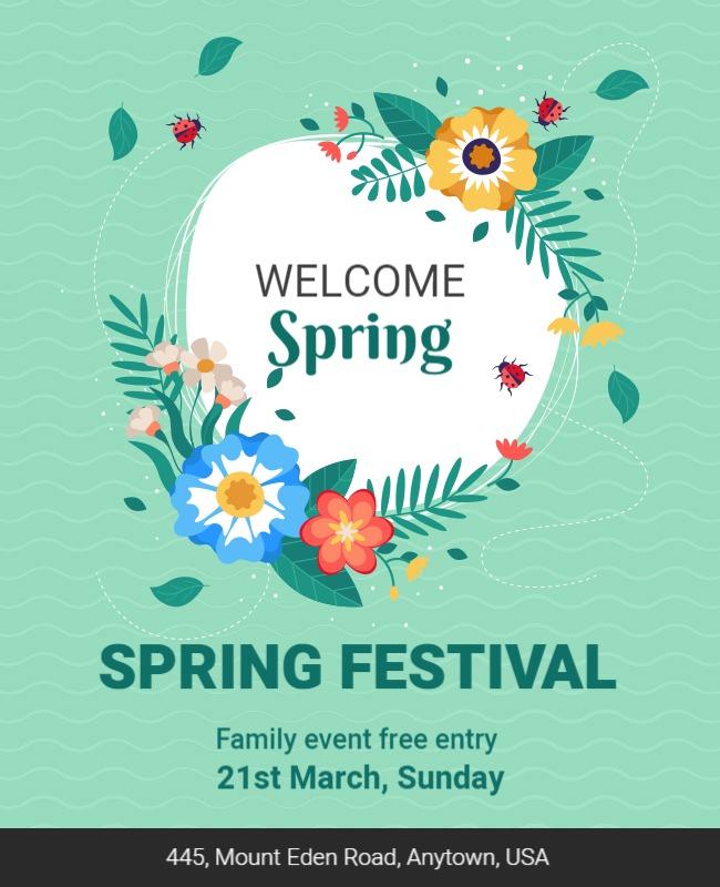 Spring Festival Celebration Flyer Template