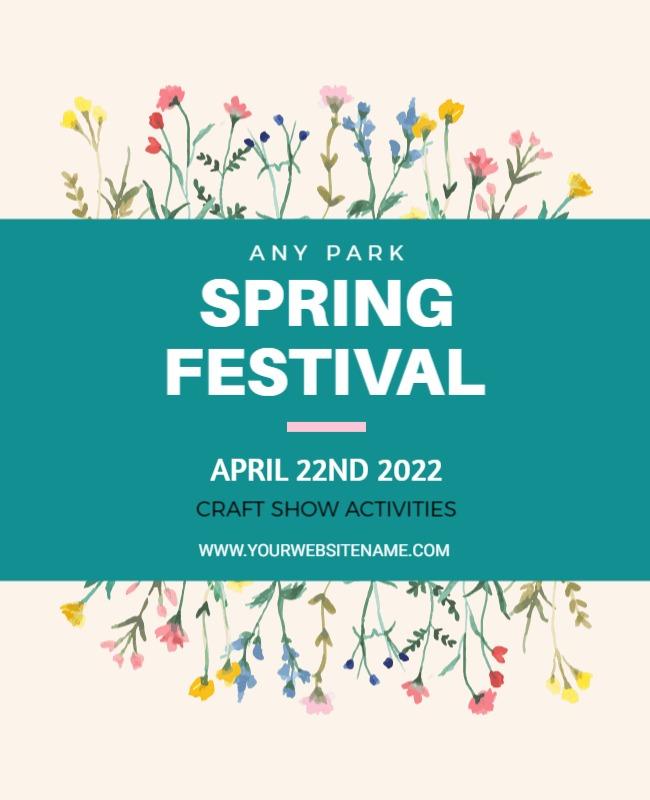 Spring Festival with Craft Show Activities Flyer Template