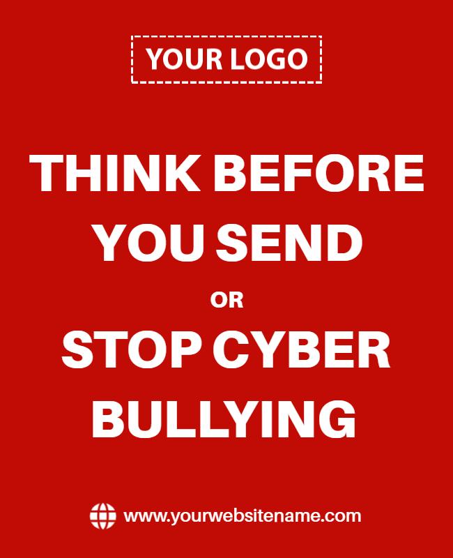 Stop Cyber Bullying Awareness Campaign Flyer Template