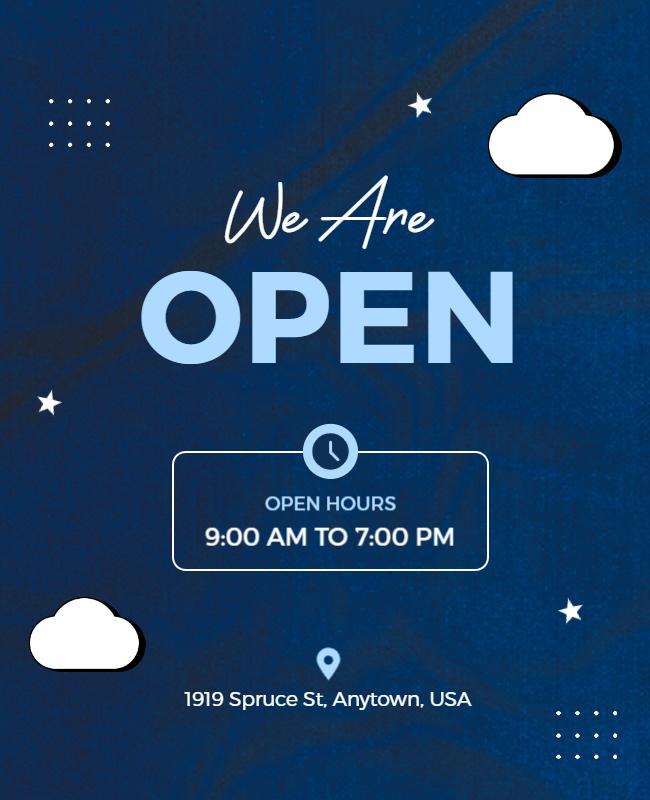 Store Hours Announcement Flyer Template